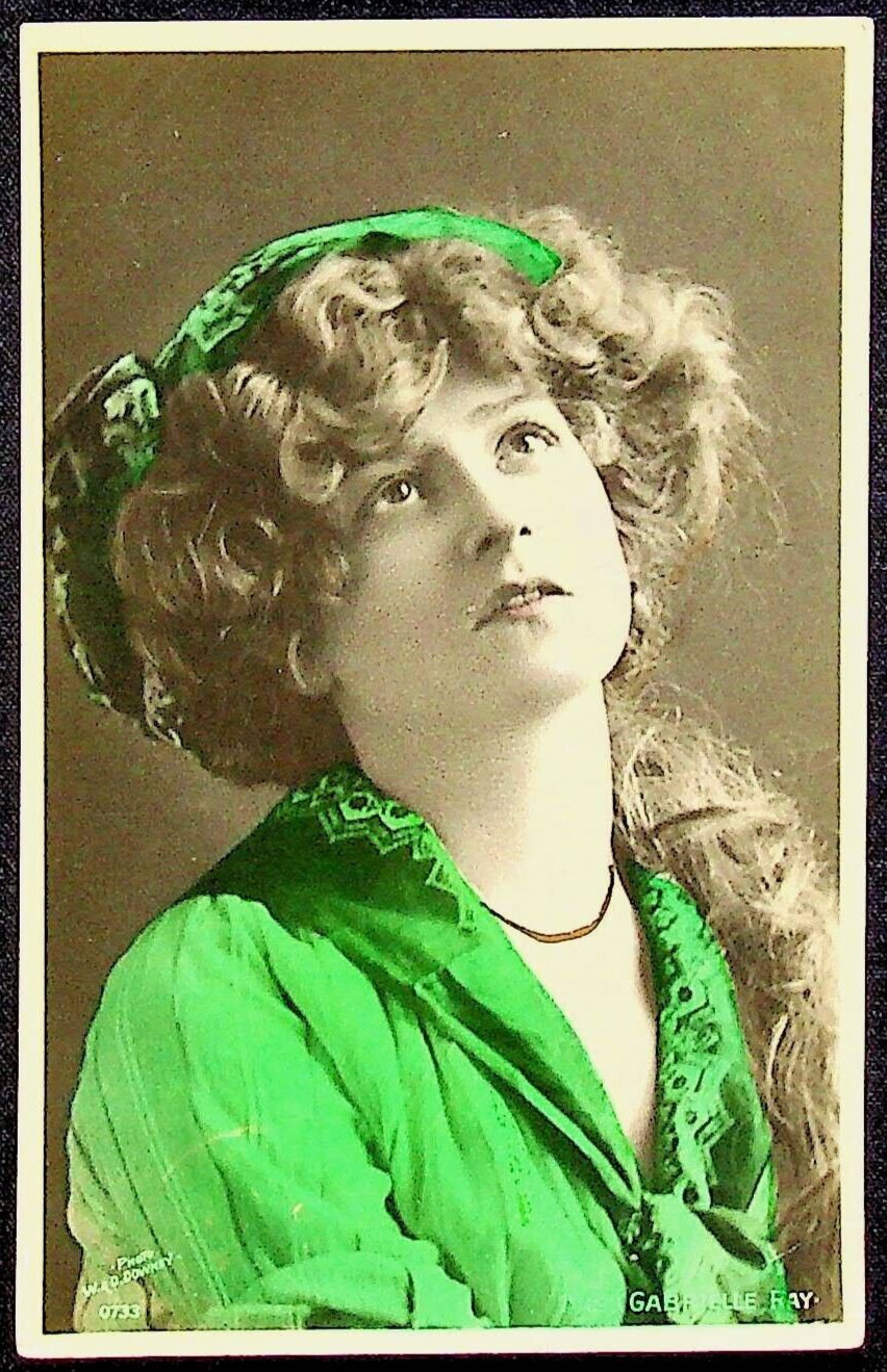 RPPC 1907 British Actress Singer Gabrielle Ray Hand Colored Real Photo Postcard