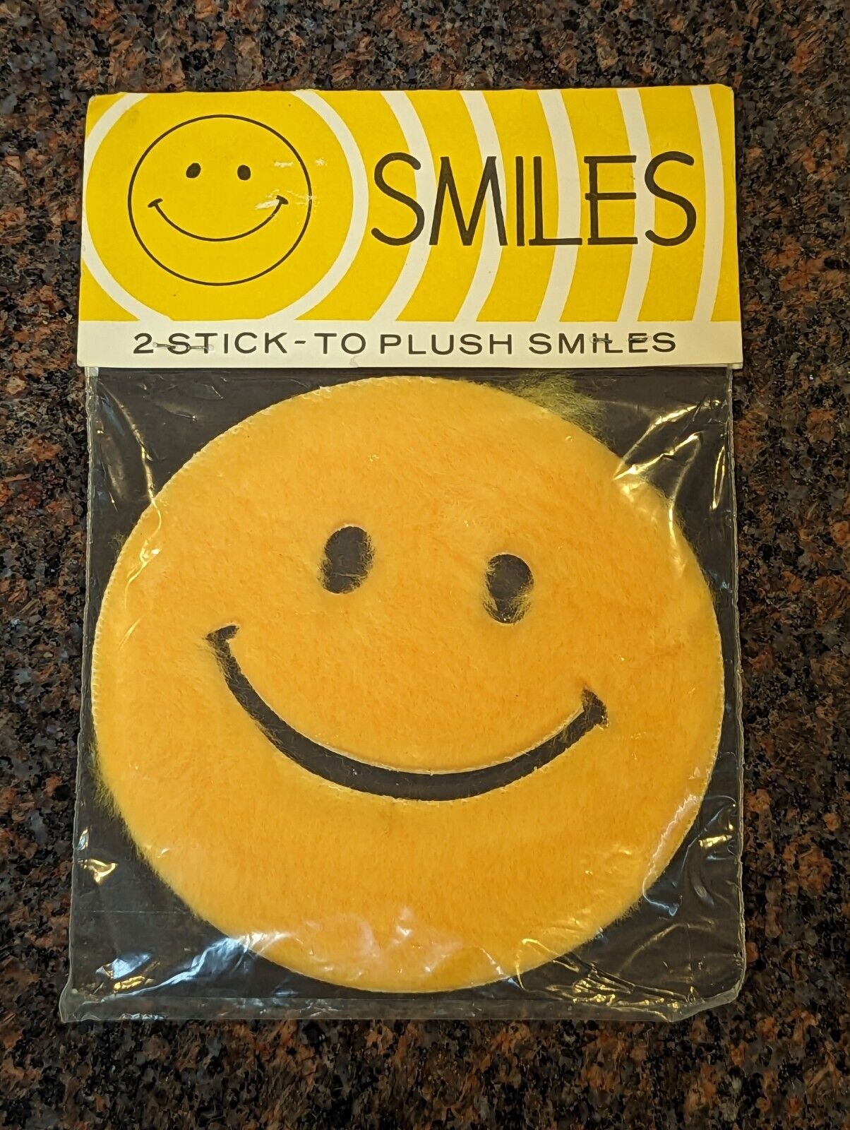 Vintage 1970’s Smile fuzzy stickers Smiles Stick 1971 Executive Games Boston