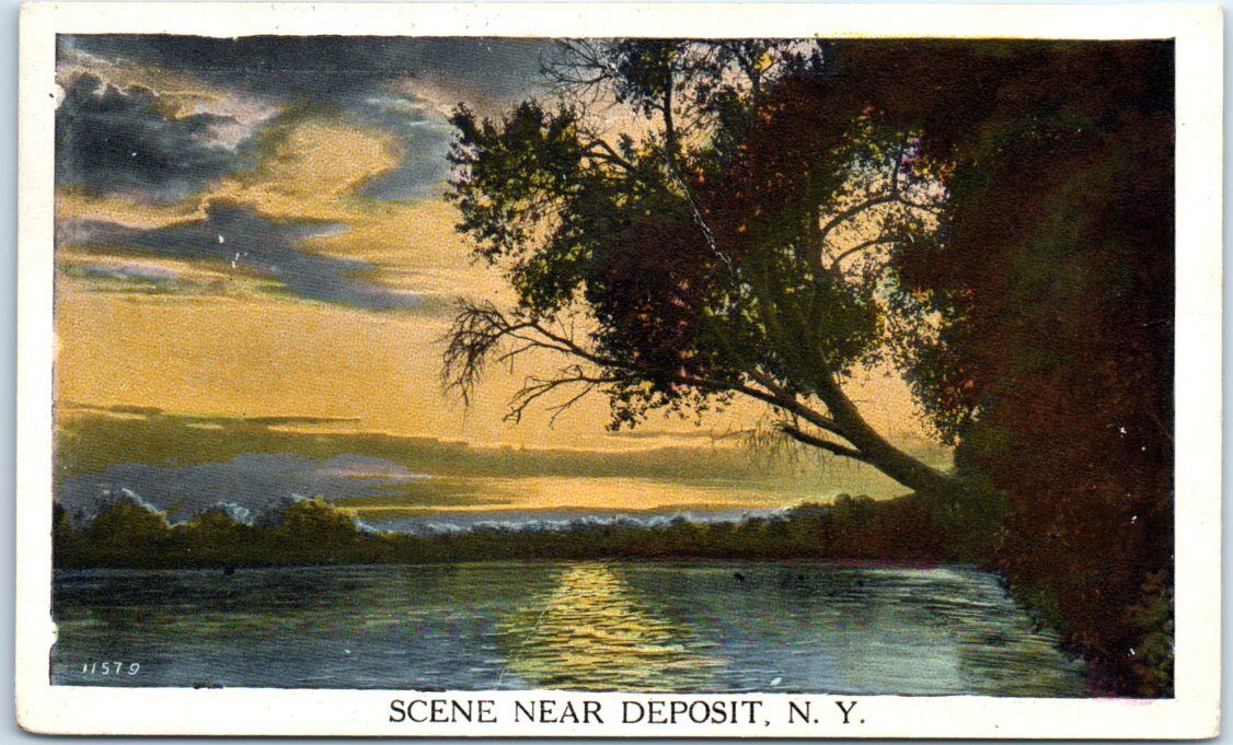 Postcard - Scene Near Deposit, New York