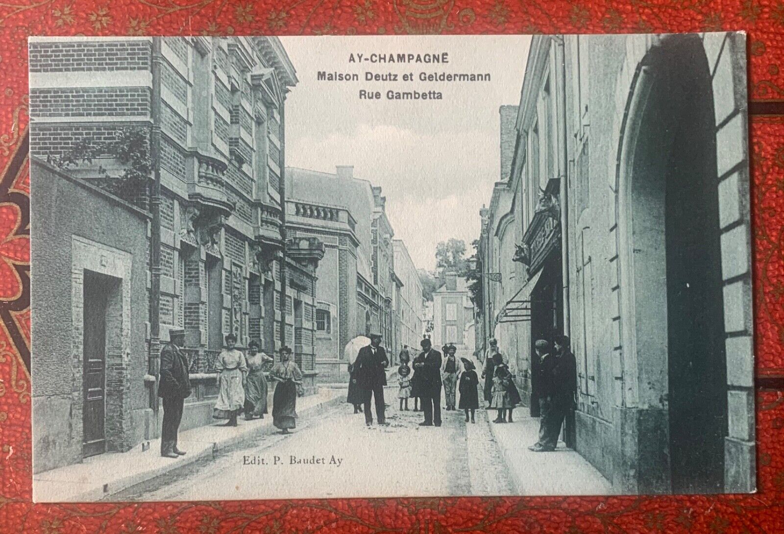 cpa 51 AY-CHAMPAGNE Maison Deutz et Geldermann rue Gambetta 1900's