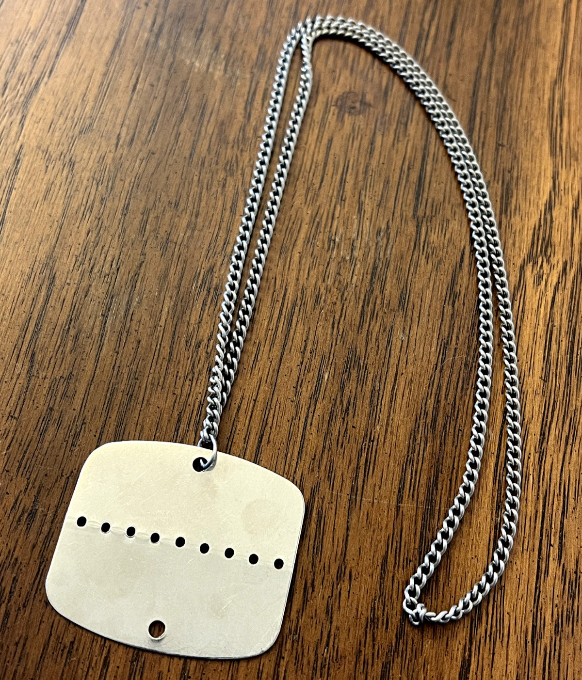 Military Dog Tag French Army Issued Chain Unused VTG 1960's Original Authentic