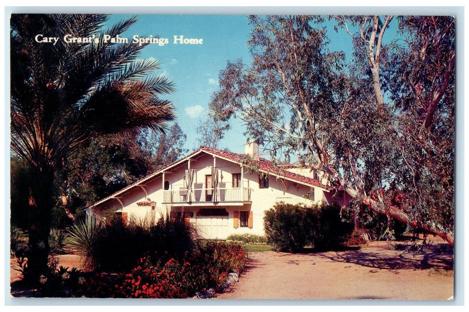 c1960's Gary Grant's Palm Springs Home Scene Palm Springs California CA Postcard