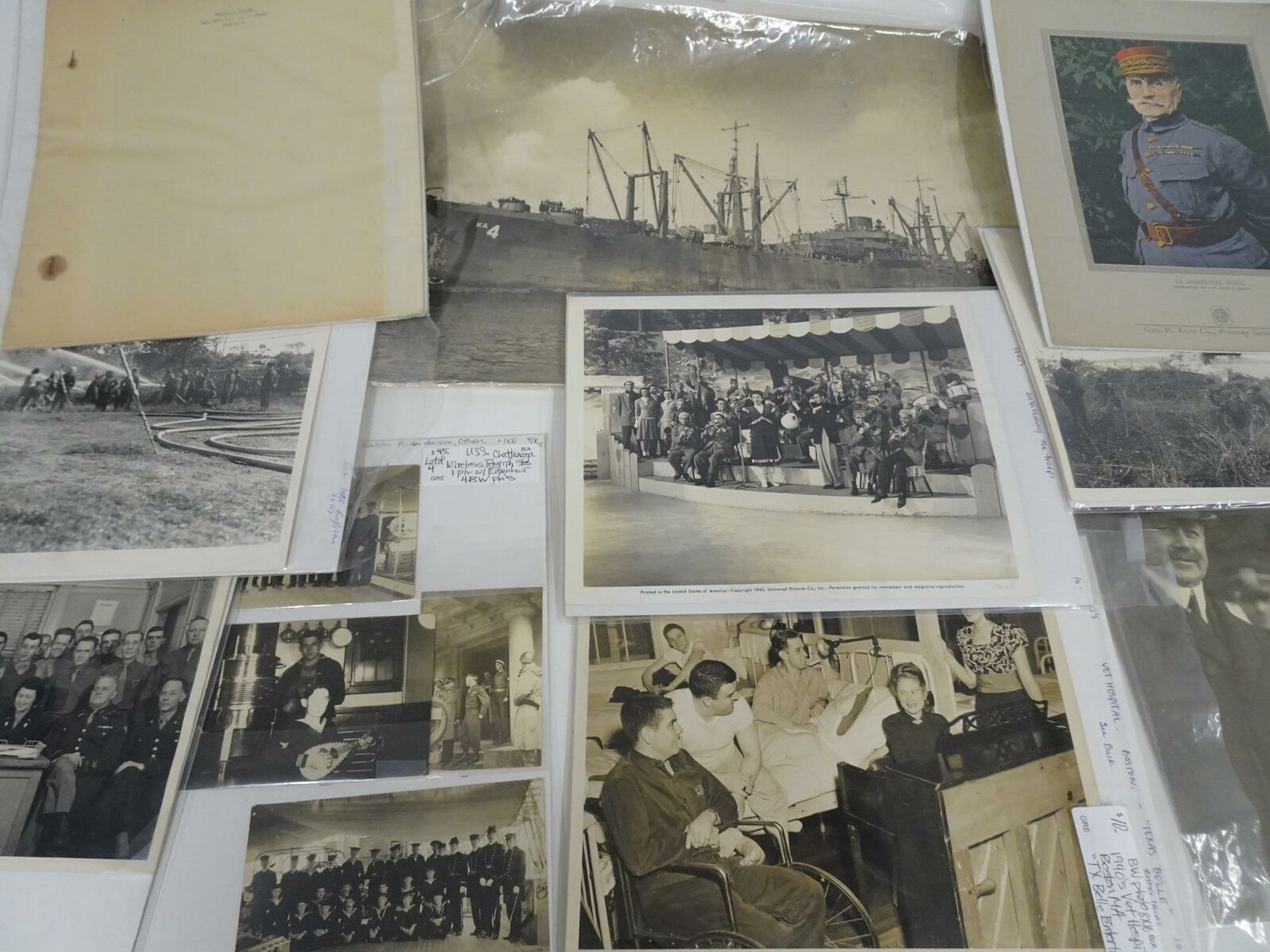 Mixed Lot 10 World War 2 WWII Photographs Images Pershing Mount Baker AE-4