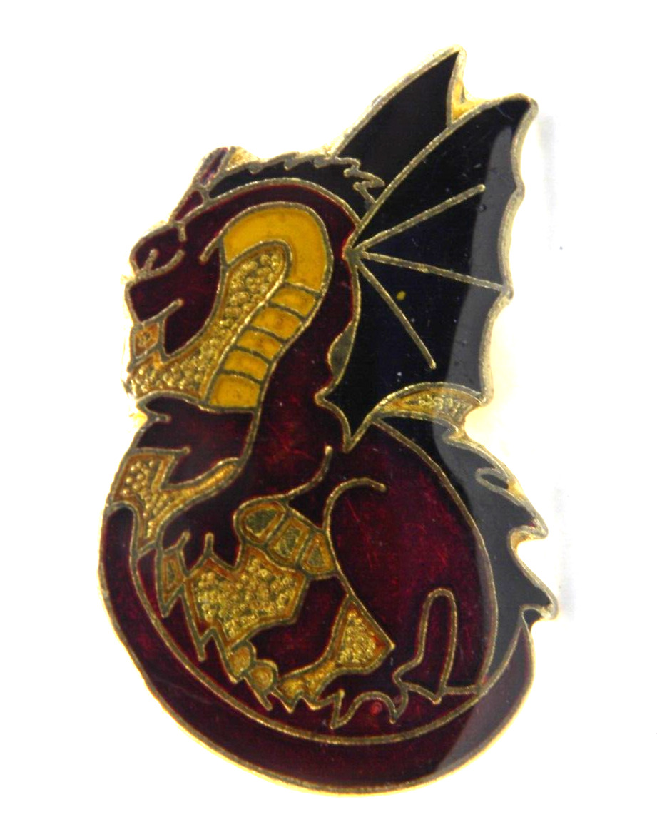 Vintage Red Dragon Pin Novelty Hat Lapel