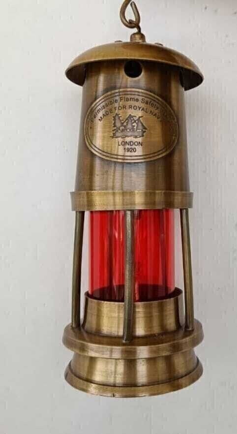 Nautical Solid Brass Minor Oil Lamp Antique Ship Lantern Maritime Christmas Gift