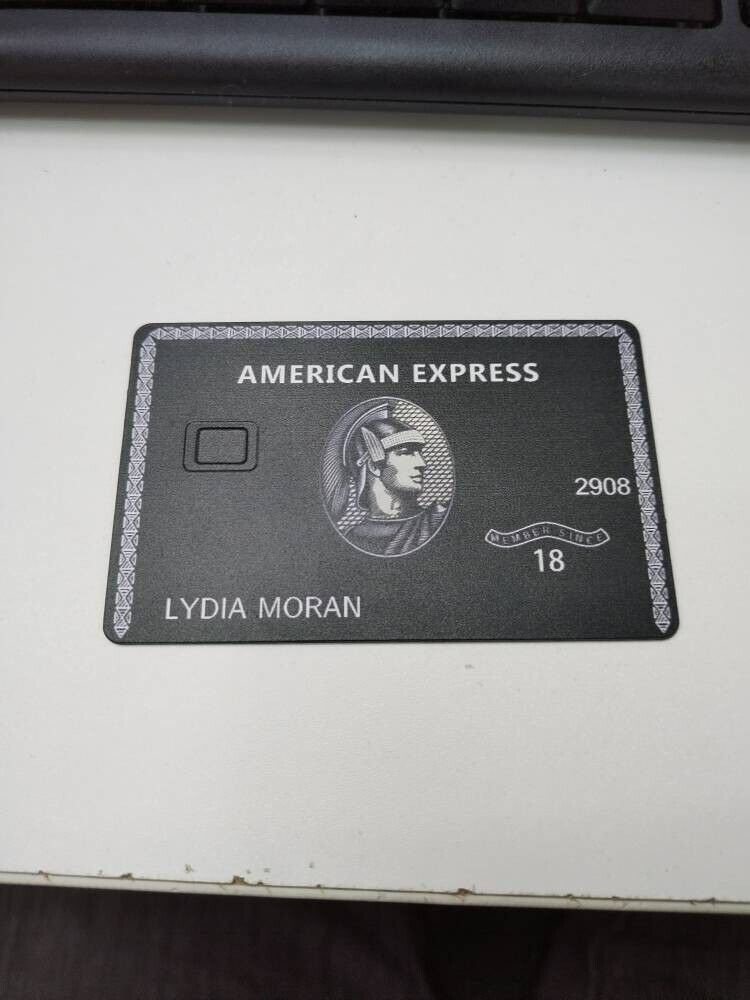 Centurion AMEX METAL BLACK CARD NOVELTY CUSTOMIZED -YOUR NAME-NO CHIP- 3 WEEKS