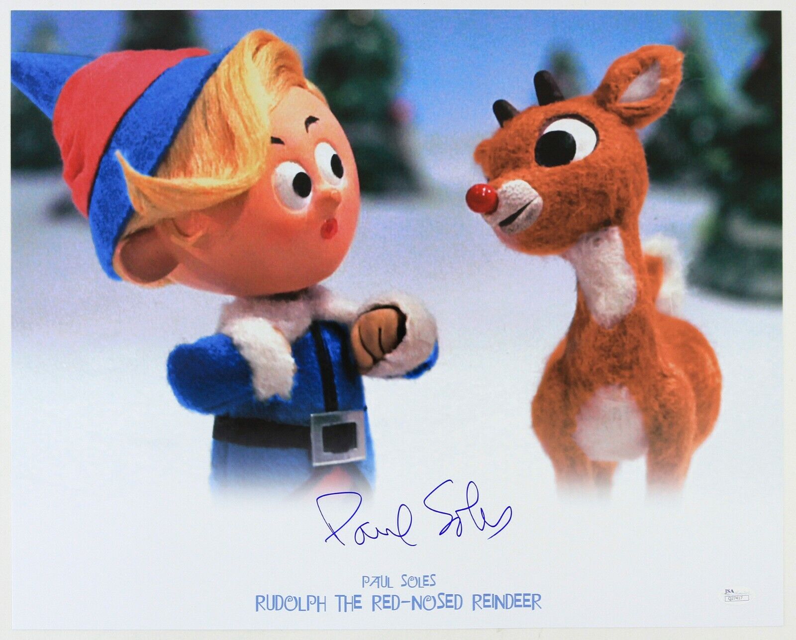 1964 Paul Soles Rudolph the Red Nosed Reindeer Signed 16x20 Photo (JSA)