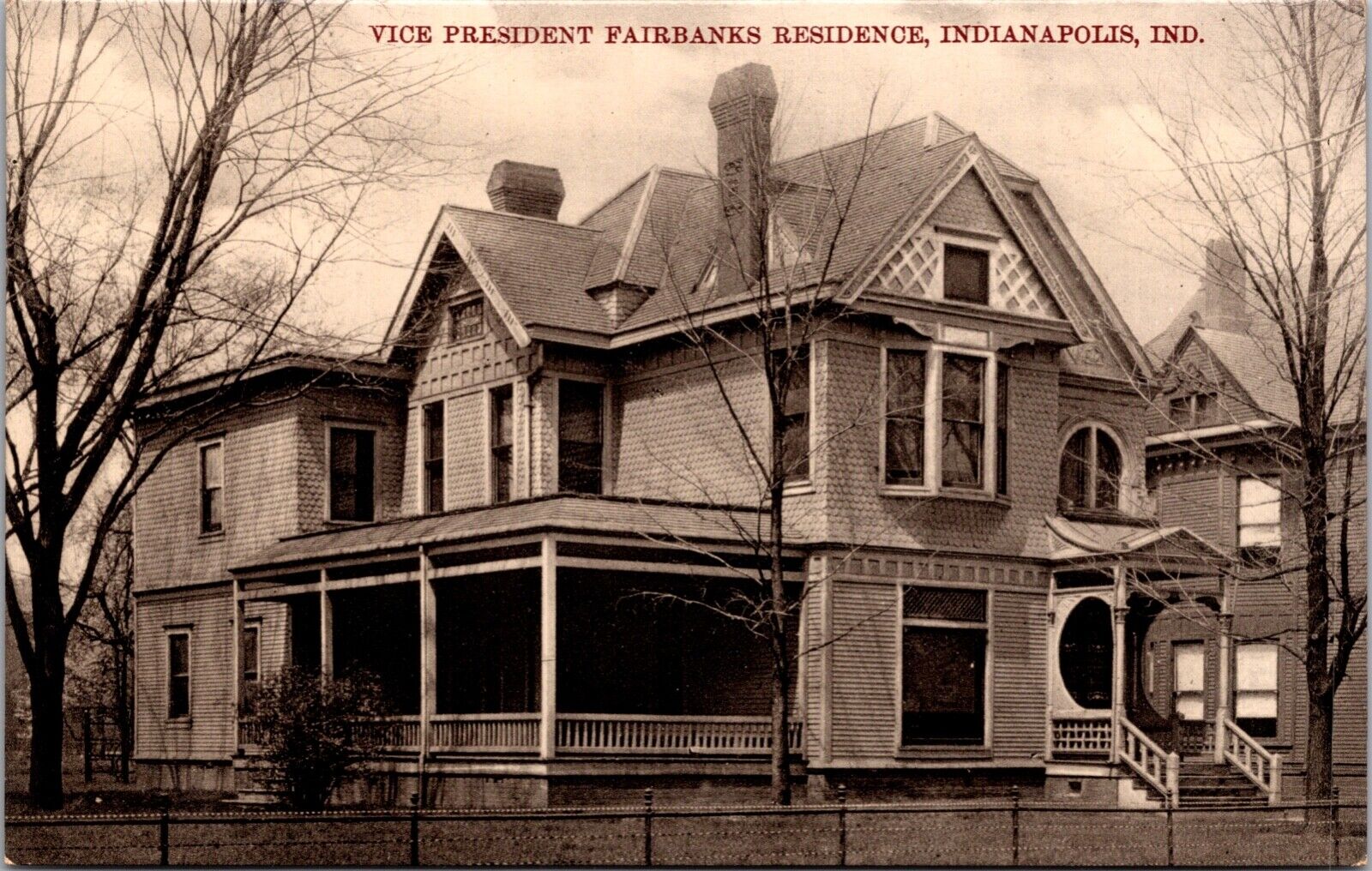 Postcard Vice President Fairbanks Residence in Indianapolis, Indiana