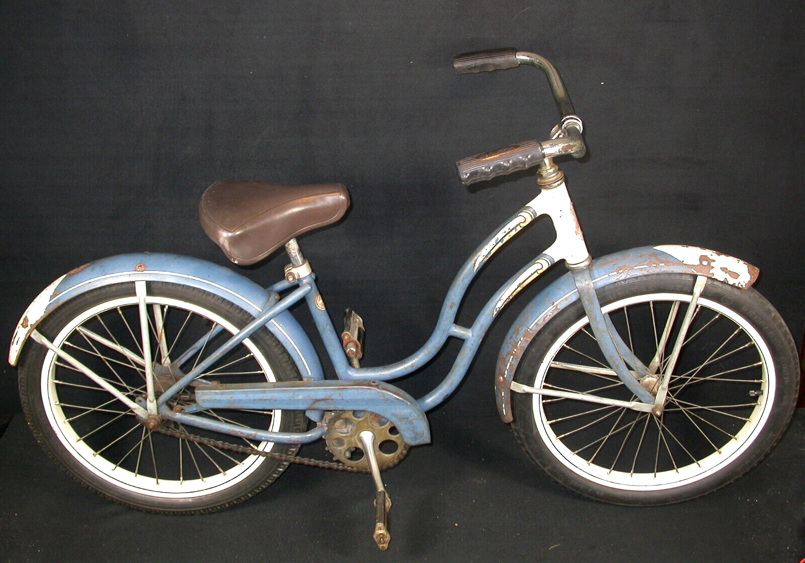 Vtg 1950 Schwinn Spitfire Bicycle Cruiser Blue Girls Bike 20\