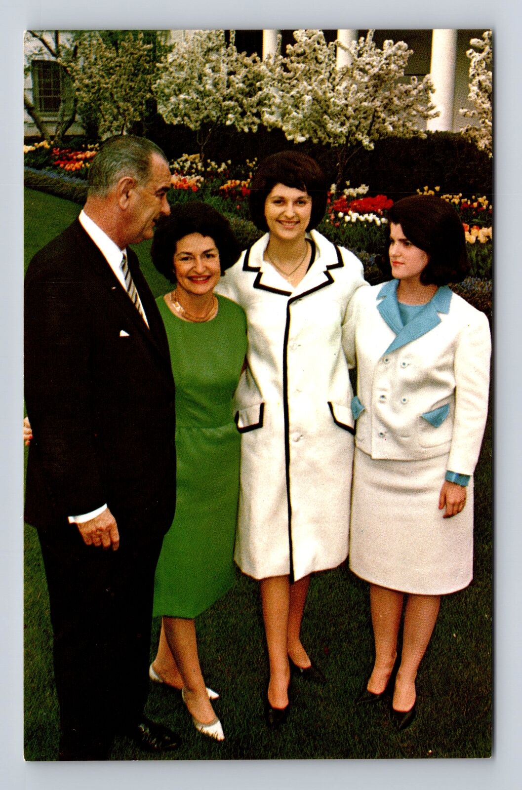Lyndon Baines Johnson, President And Family, People, Antique, Vintage Postcard