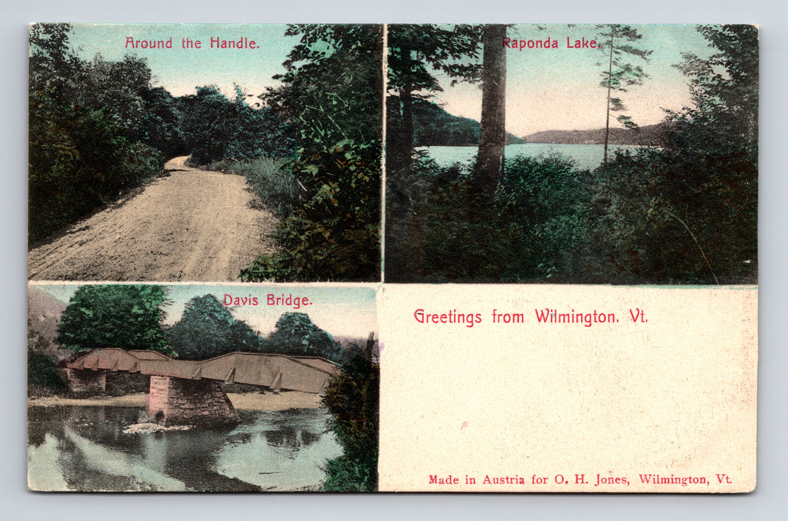 Scenic Multi-View Greetings from Wilmington Vermont VT Postcard