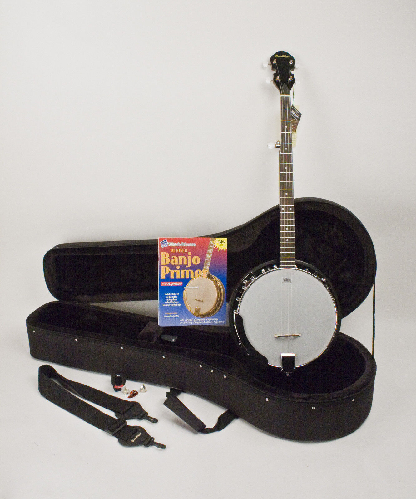 5-STRING BANJO PACKAGE OUR #1 SELLER 50% OFF SET-UP FOR EASY PLAY WITH HARD CASE