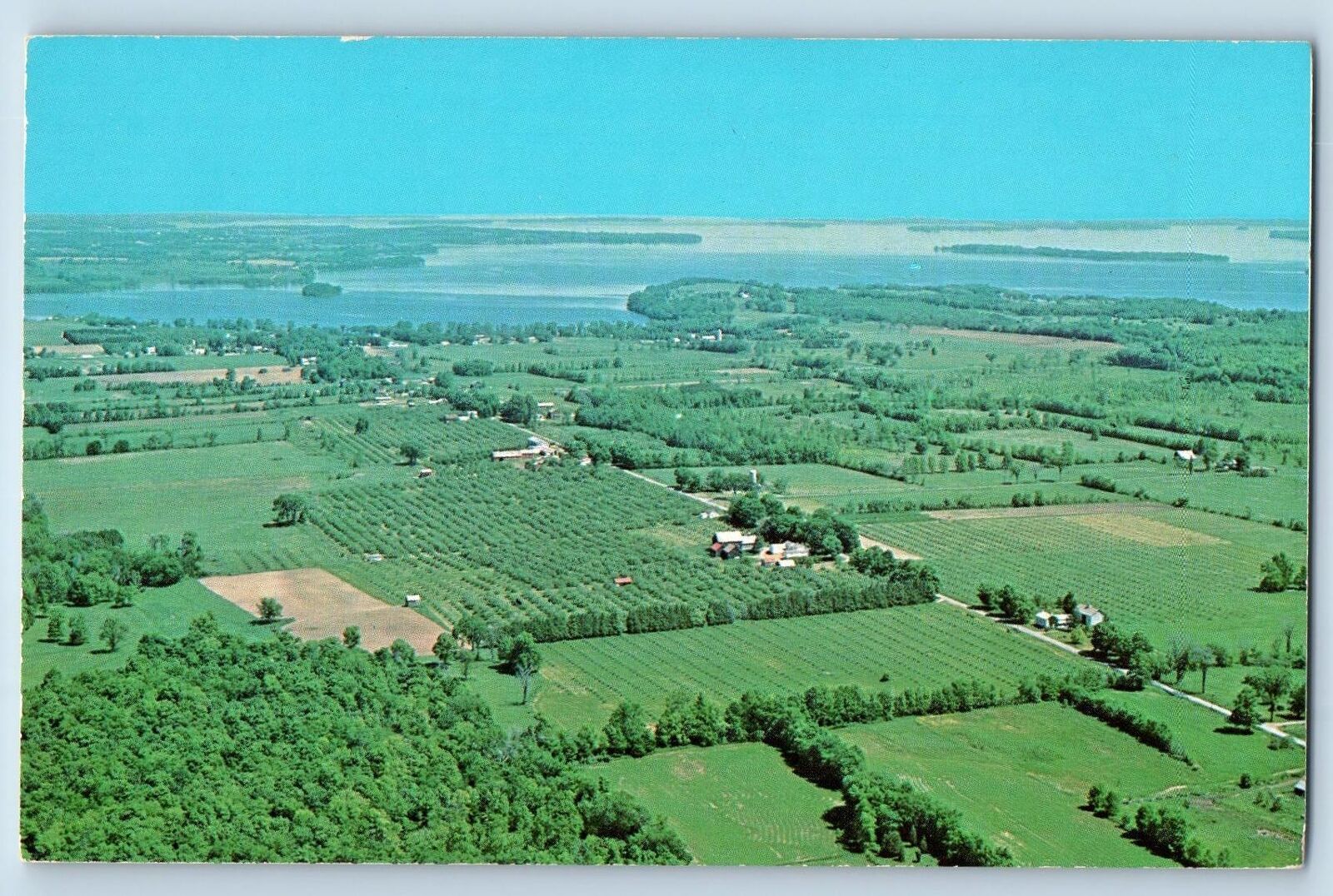 South Hero Vermont VT Postcard Aerial View Of Allenholm Farm c1960\'s Vintage