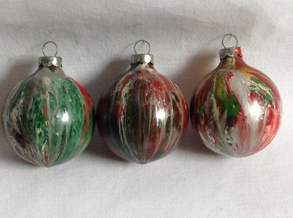 THREE BEAUTIFUL Mercury Glass Christmas \