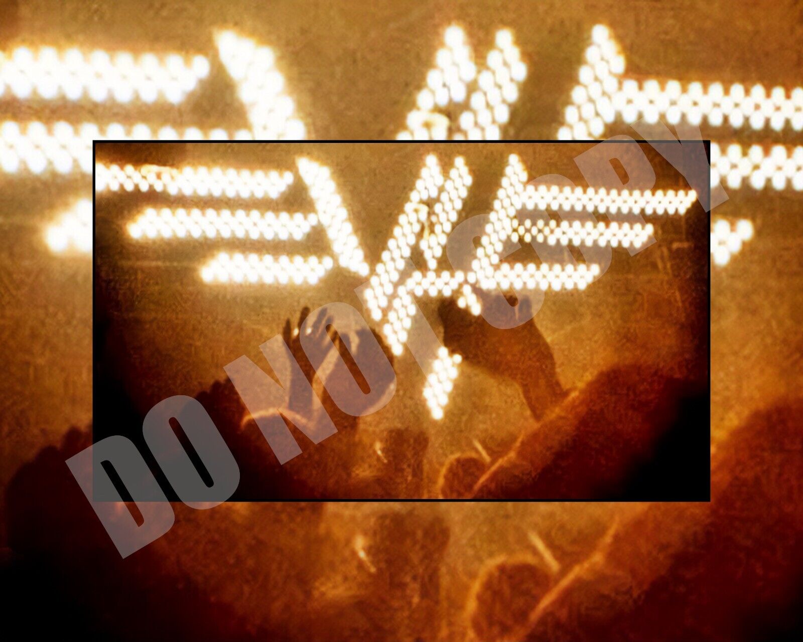 Early Van Halen Concert Logo Lights During Concert 8x10 Photo