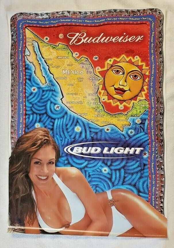 Budweiser 2002 Bud Light Mexico Promo 19 “ x 27” Poster