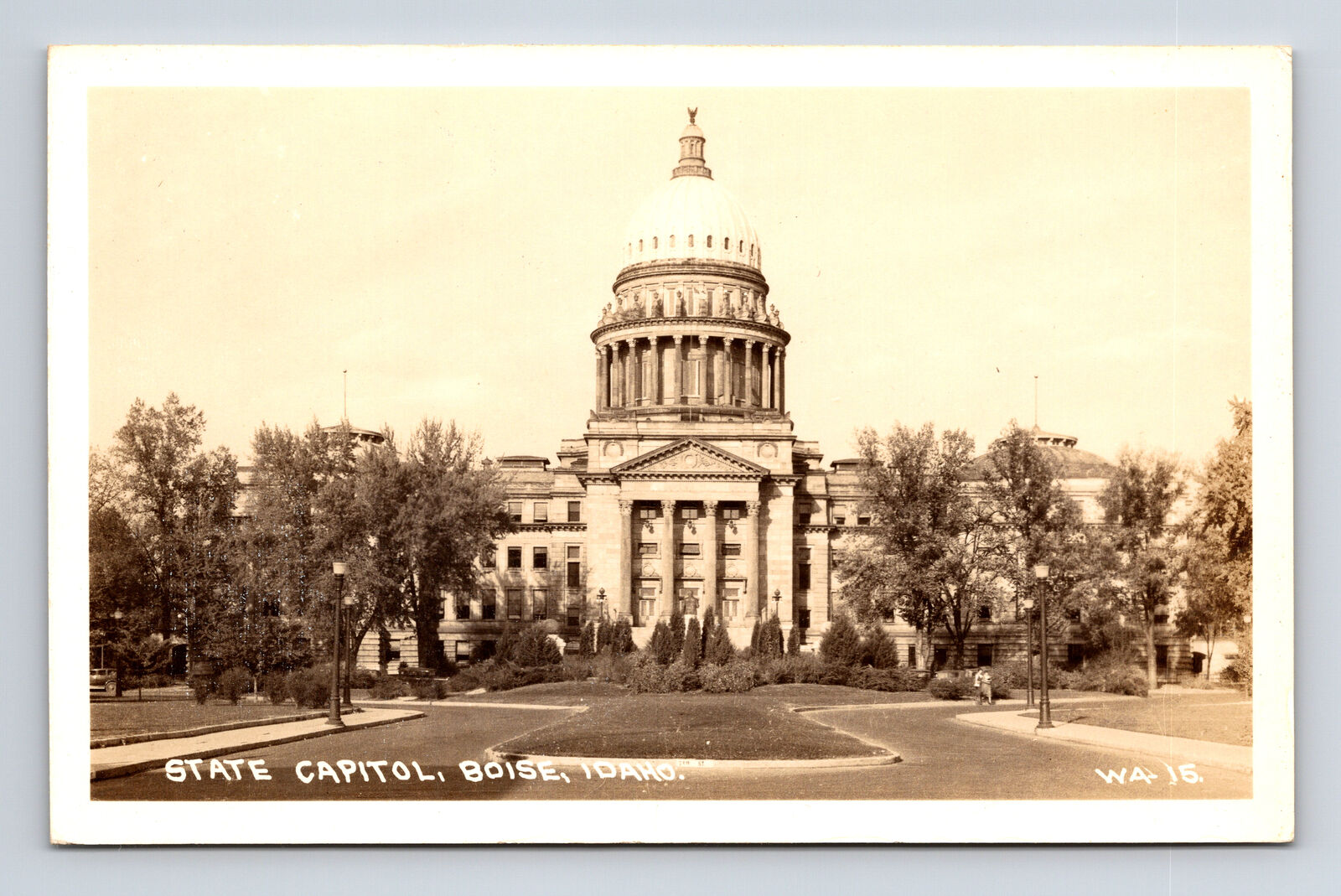 RPPC Iowa State Capitol Building Boise Idaho ID Real Photo Postcard