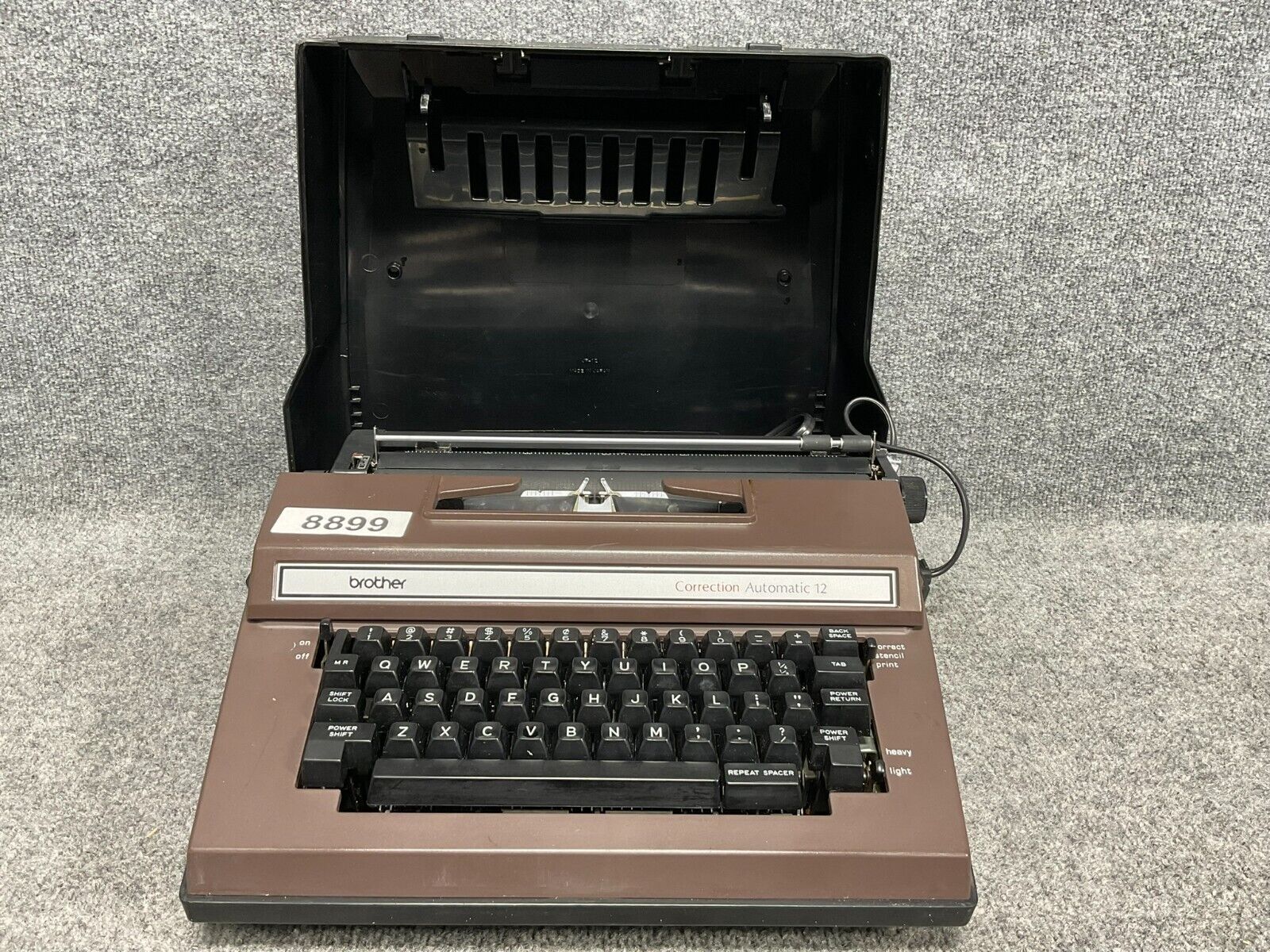 Brother Automatic 12 Correct-O-Riter  Electric Typewriter In Brown With Case *