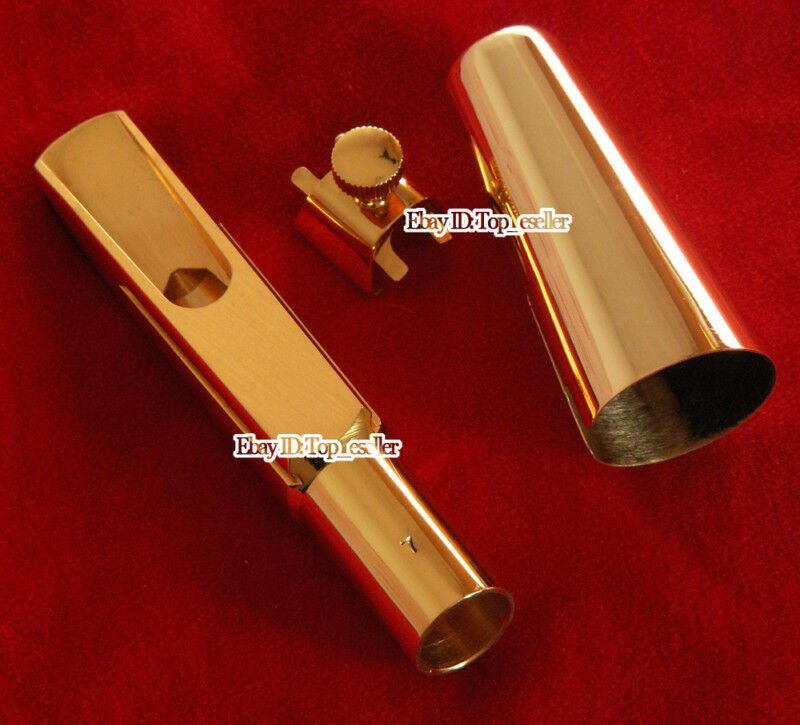 New Gold Plated Metal Saxophone Mouthpiece for Baritone Eb Sax