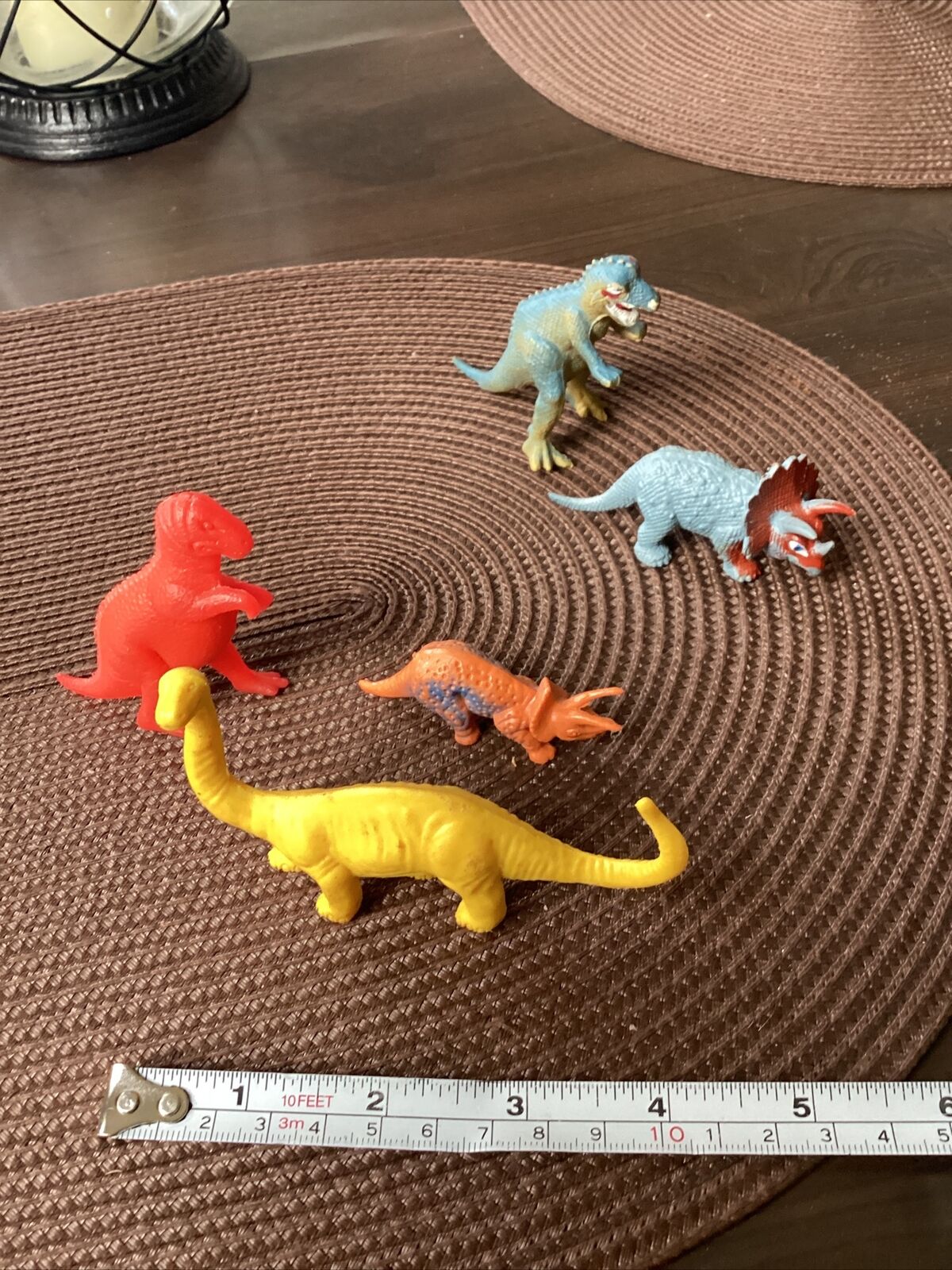 Vintage Inpro Dinosaur Figure 1972 Toy Triceratops Allosaurus +Other Plastic Lot