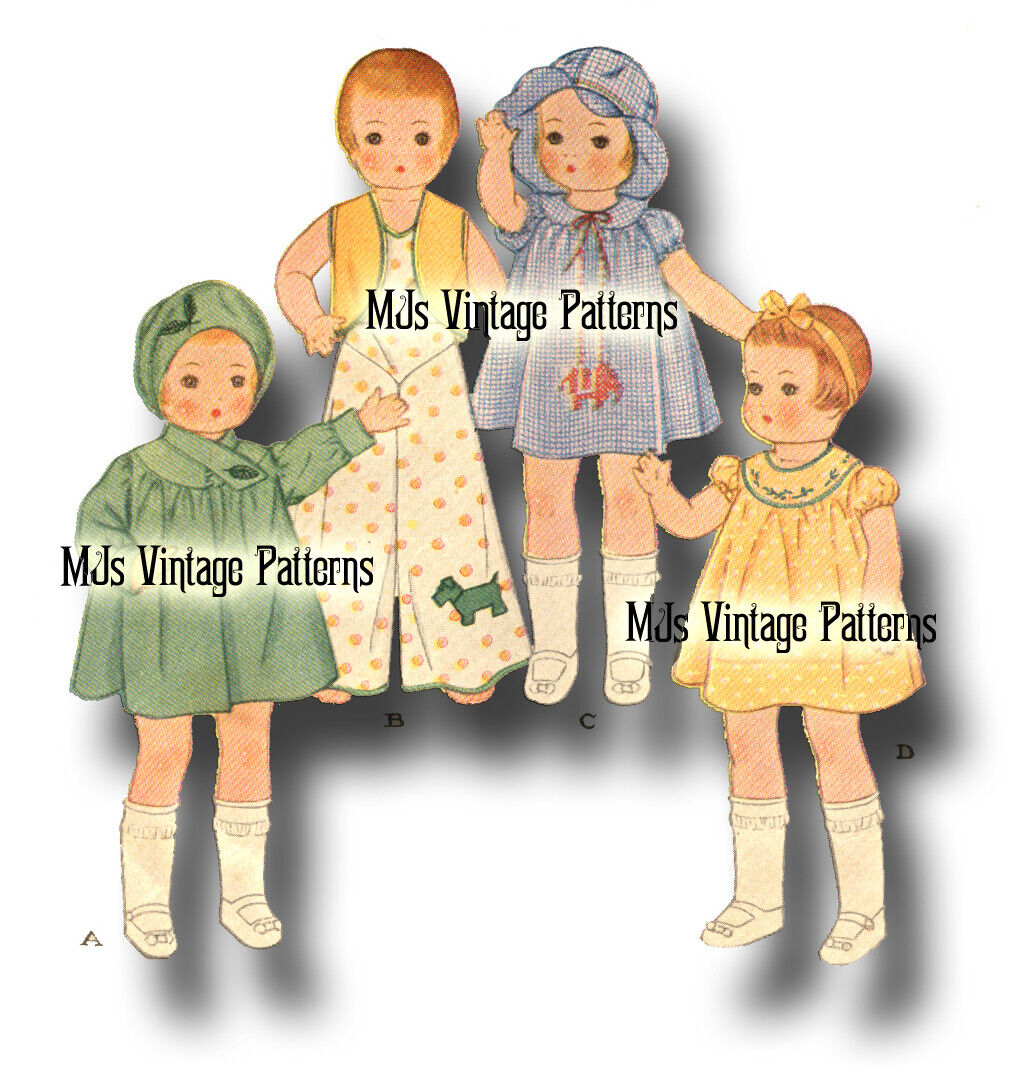 Vintage Doll Dress Clothes Pattern ~ Patsy Ann 19\