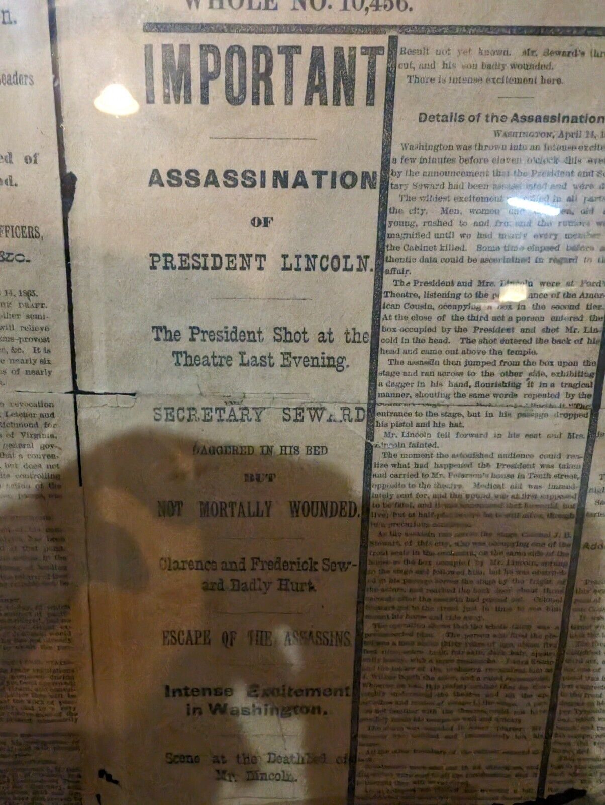 Lincoln Assassination Newspaper New York Herald  April 15 1865 19th Century
