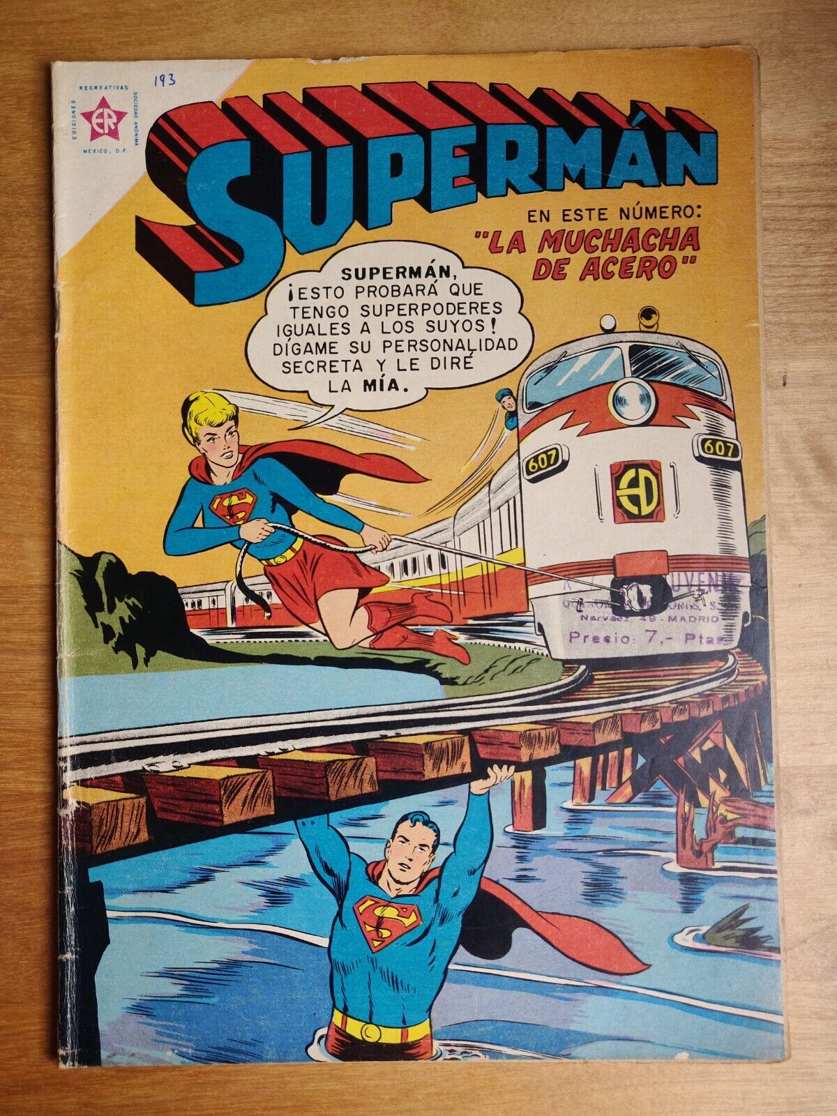 SUPERMAN #123 🔑 RARE Spanish Foreign DC - First App Prototype Supergirl