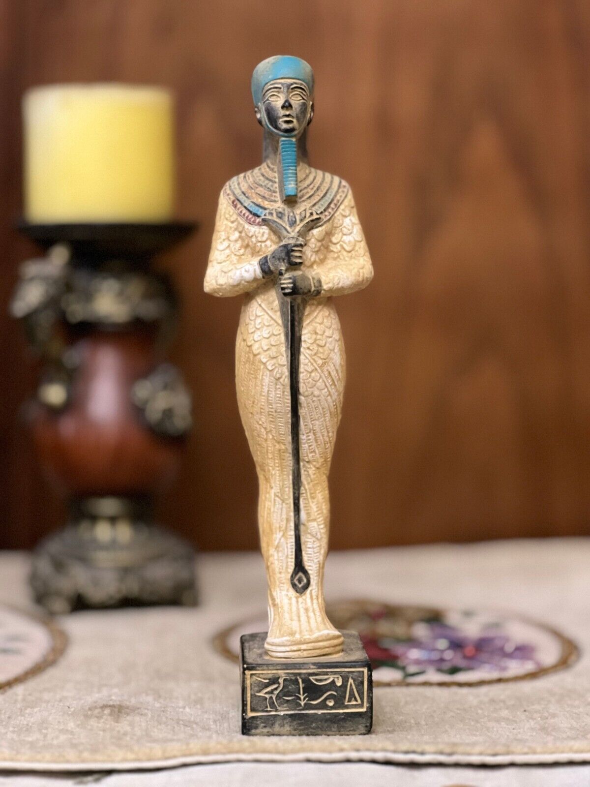 Handmade Statue for Egyptian God Ptah , Unique Statuette for God of artisans