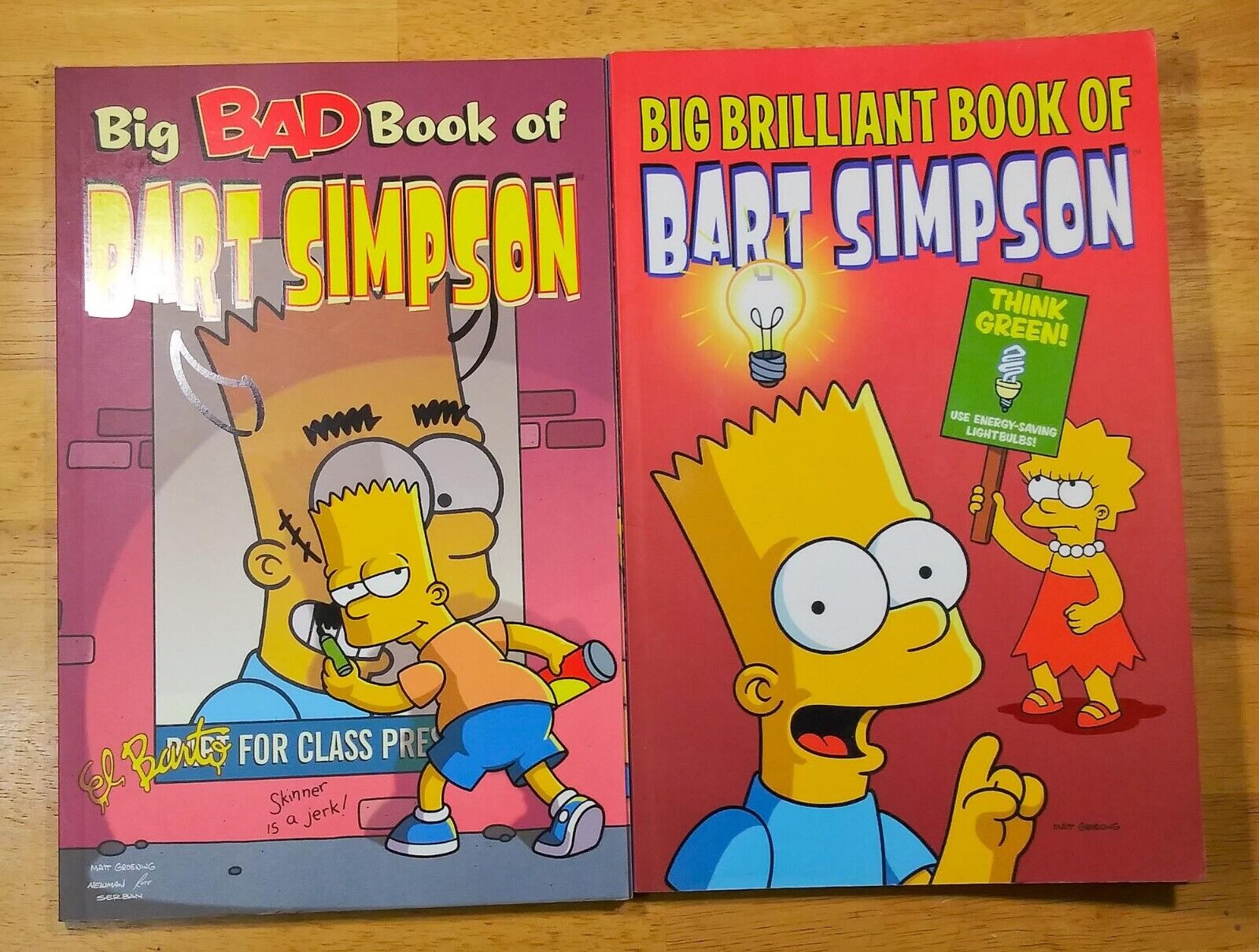 LOT - Big Bad Book & Big Brillant of Bart Simpson Comic Books