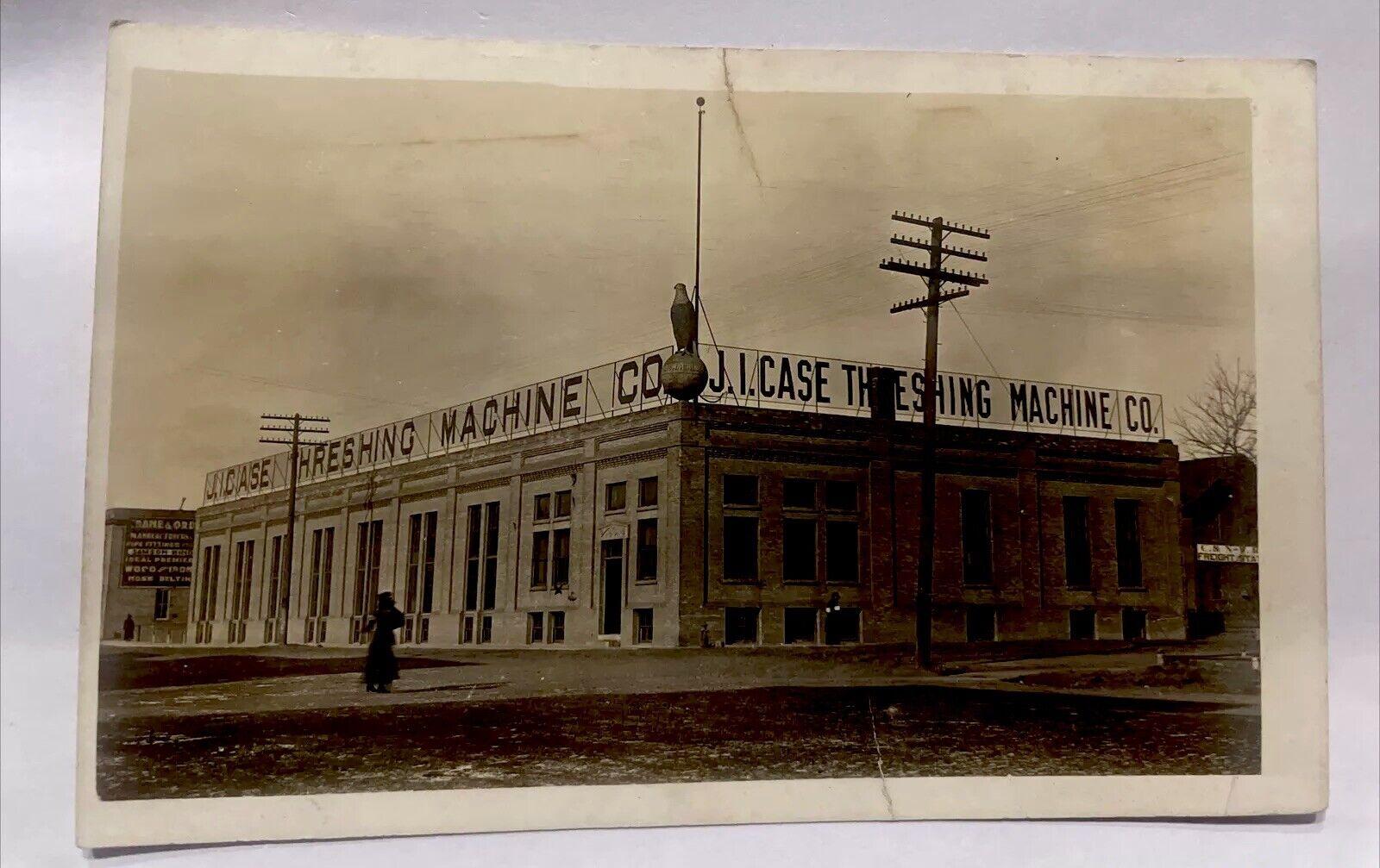 RPPC c1910 Racine WI  J.I. Case Threshing Machine Building Postcard  Wisconsin