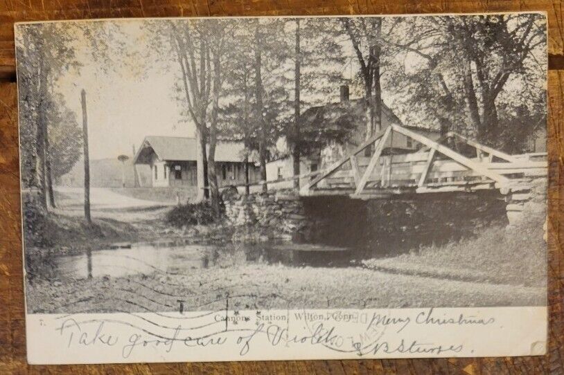 Cannon Station, Wilton, Conn. - 1901-1907 Postcard