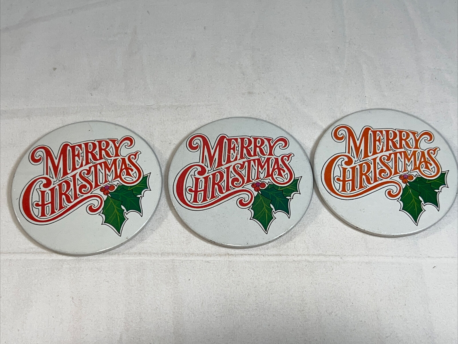Vintage American Greetings Merry Christmas Button Pin Pinback 