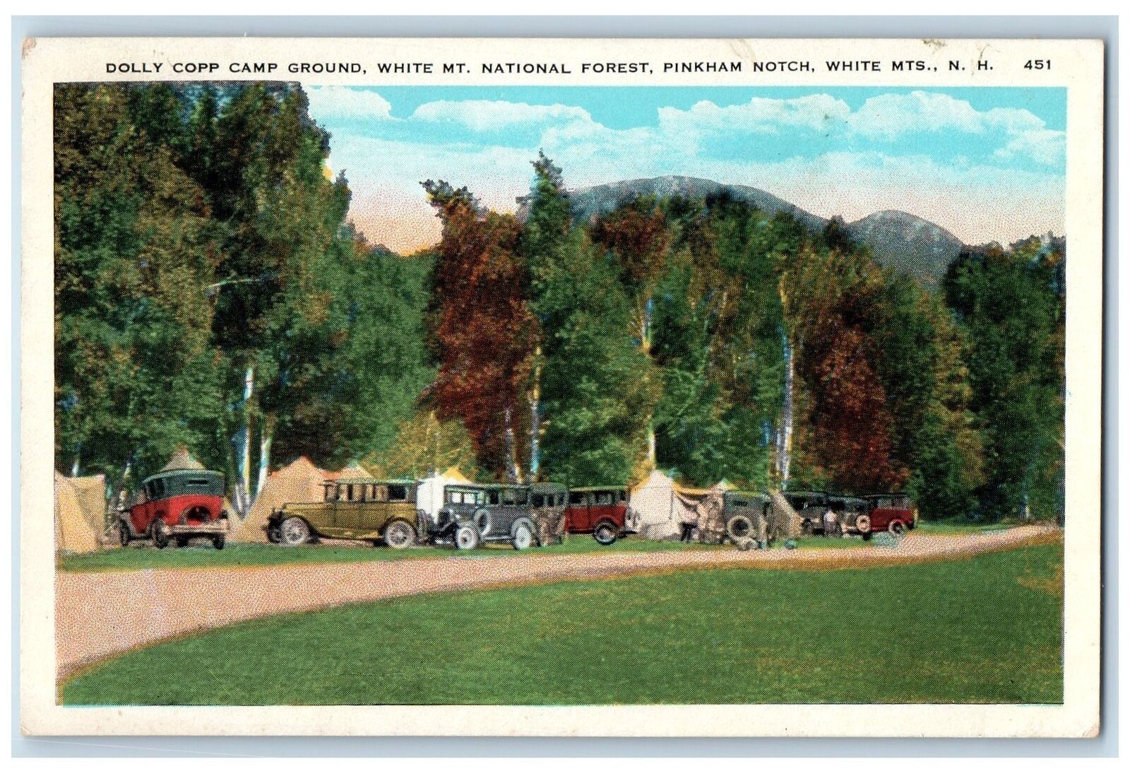 c1940s Dolly Copp Camp Ground White Mt National Forest Pinkham Notch NH Postcard