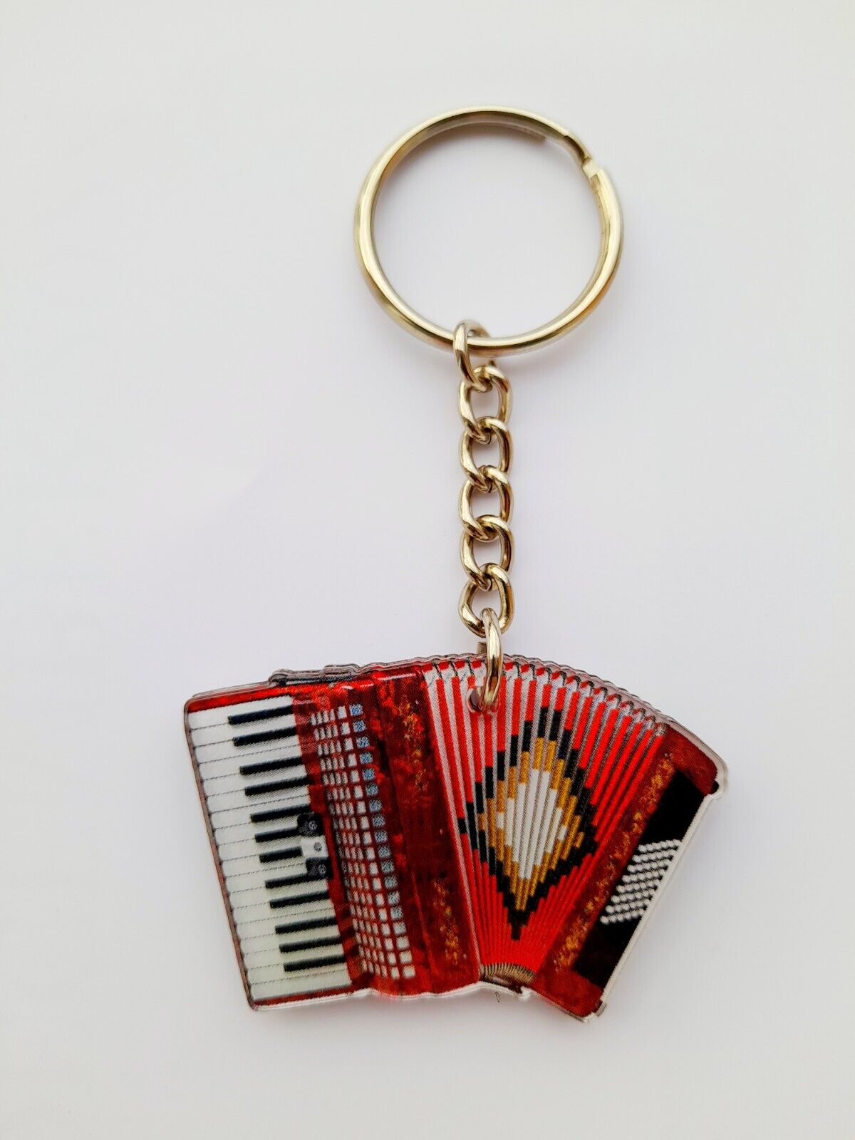 Piano Accordions Music Keyrings Red