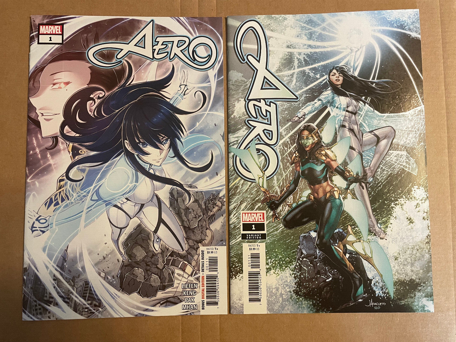 AERO 1 — A COVER AND 1:50 JAY ANACLETO VARIANT — SUPER RARE AGENTS OF ATLAS NM+