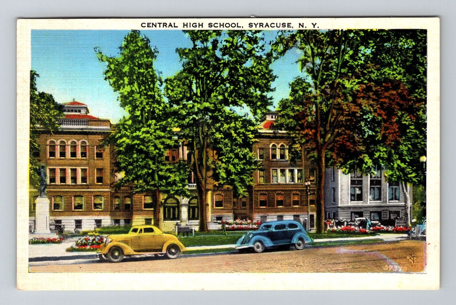 Syracuse NY-New York, Central High School Vintage Souvenir Postcard