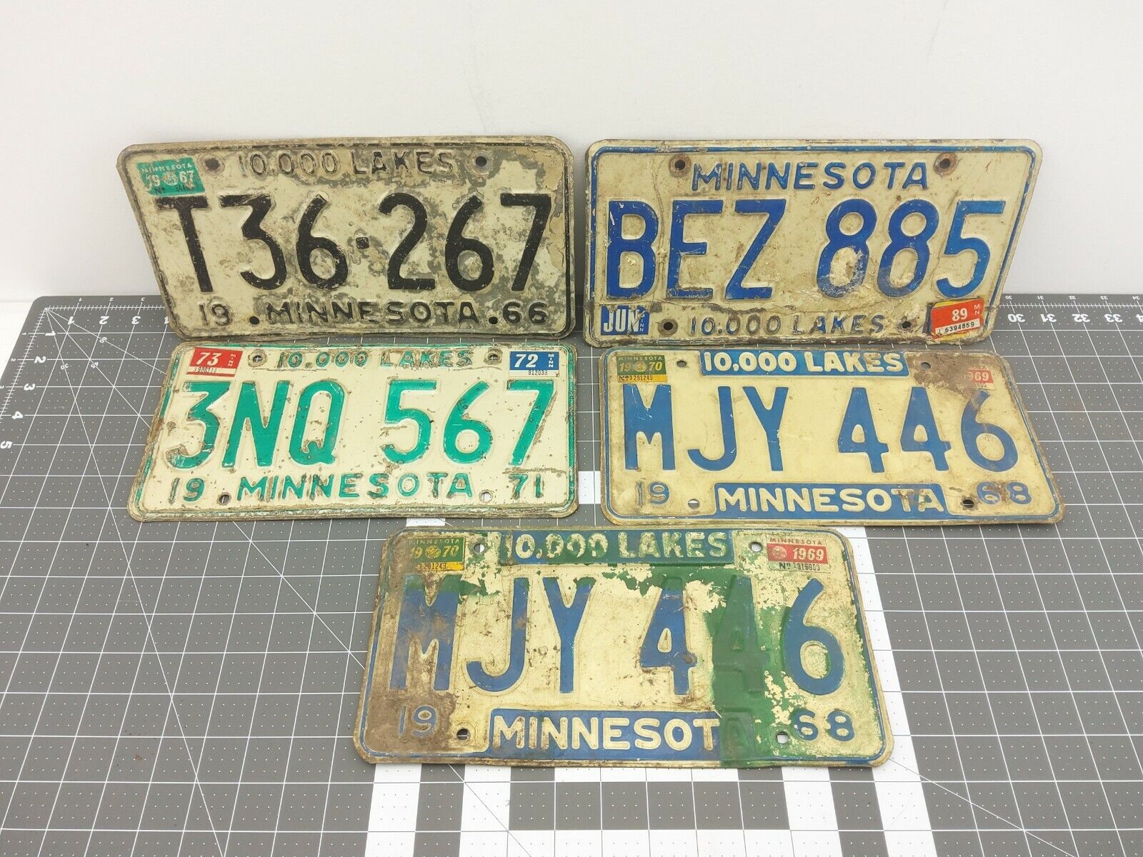 Vintage Minnesota License Plate 1966,68,71 Plate Number See Pictures 