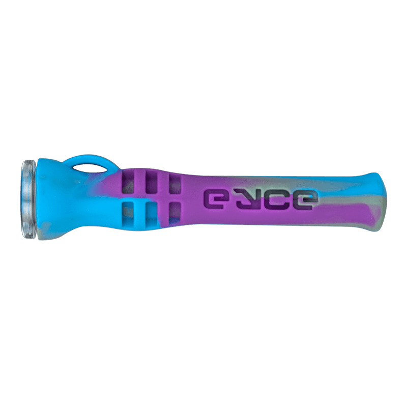 Eyce Shorty Cured Silicone Taster Pipe 13mm Glass Bowl Mermaid Purple
