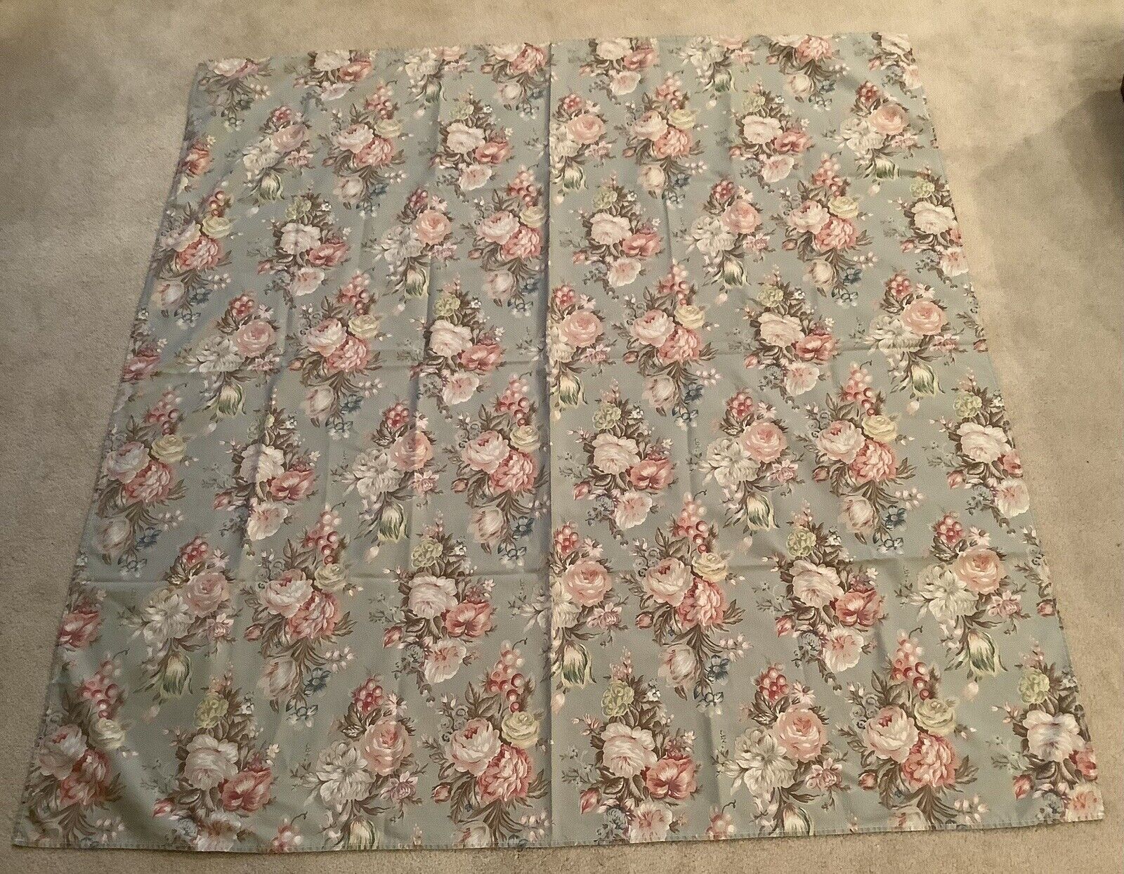 Ralph Lauren Charlotte Sage tablecloth 50x50 Floral Fr Country HTF (77ia)
