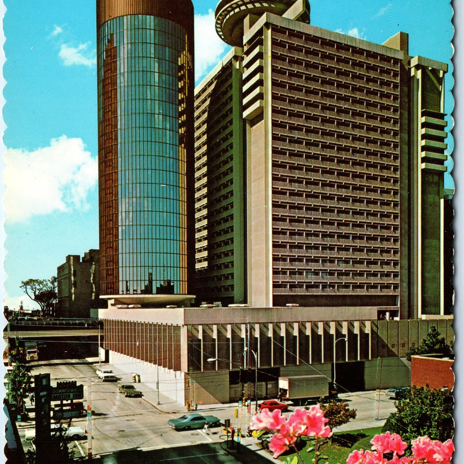 c1970s Atlanta, GA Hyatt Regency Modern UFO Hotel Nice Chrome Photo Large PC M1
