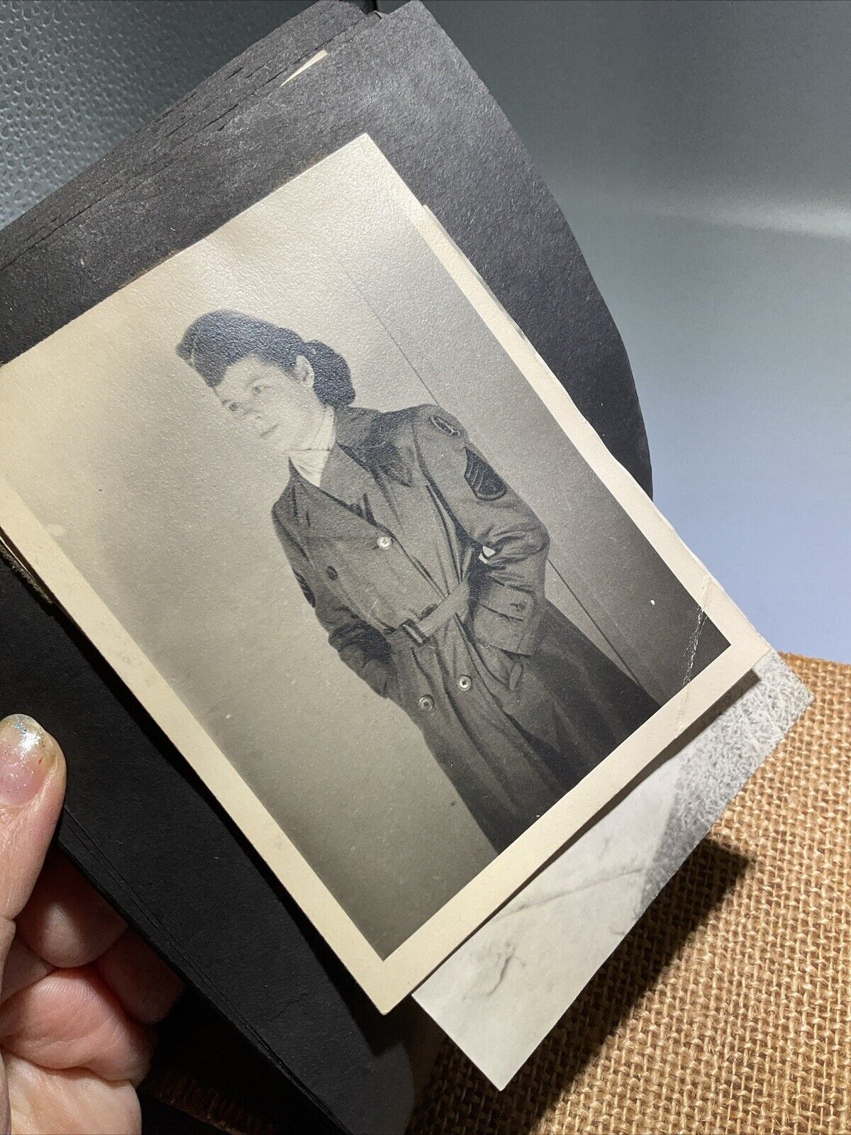 Vintage 1940s Snapshot Photograph Album Military Family Life Friends 40+ Photos