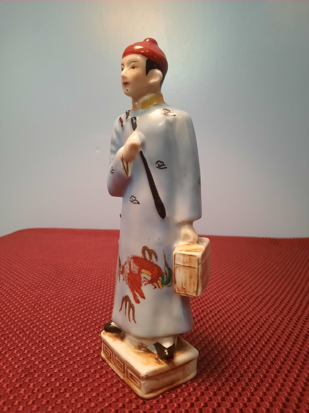 Vintage Occupied Japan Unique Japanese man Porcelain Figurine  8