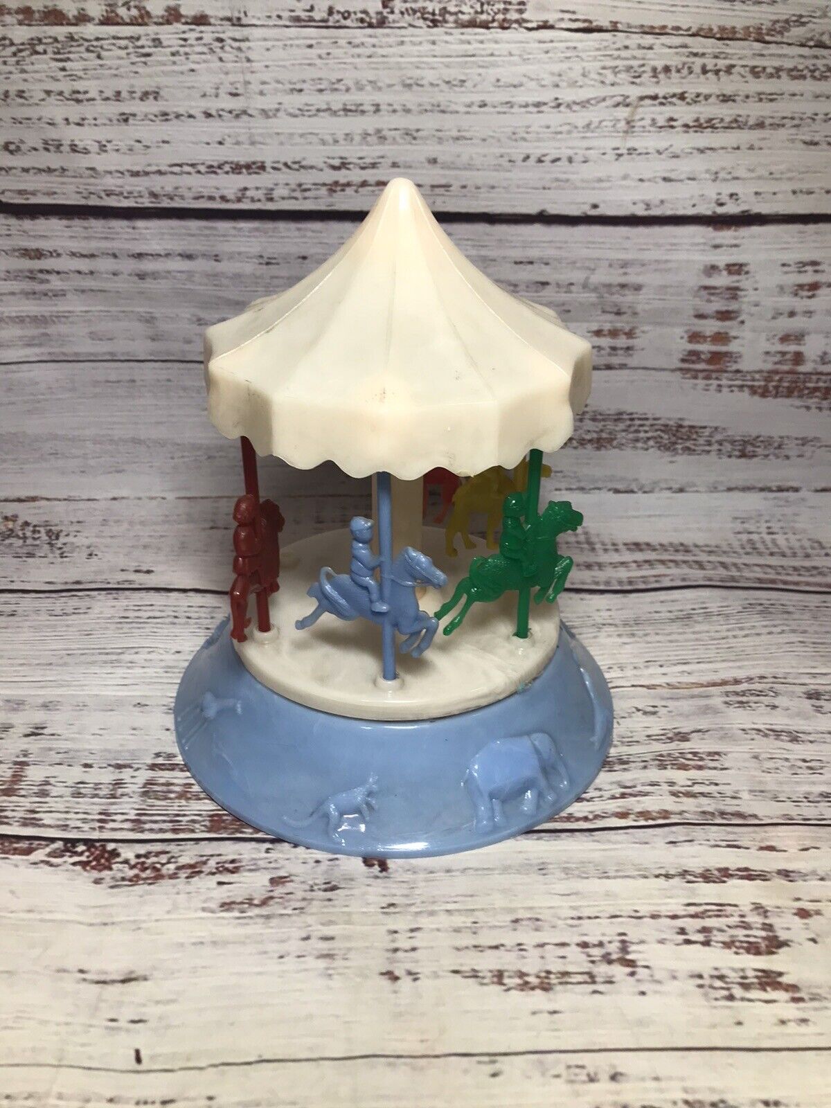 Vintage Plastic F.B.A. Industrial Corporation USA Music Box Carousel WORKS Camel