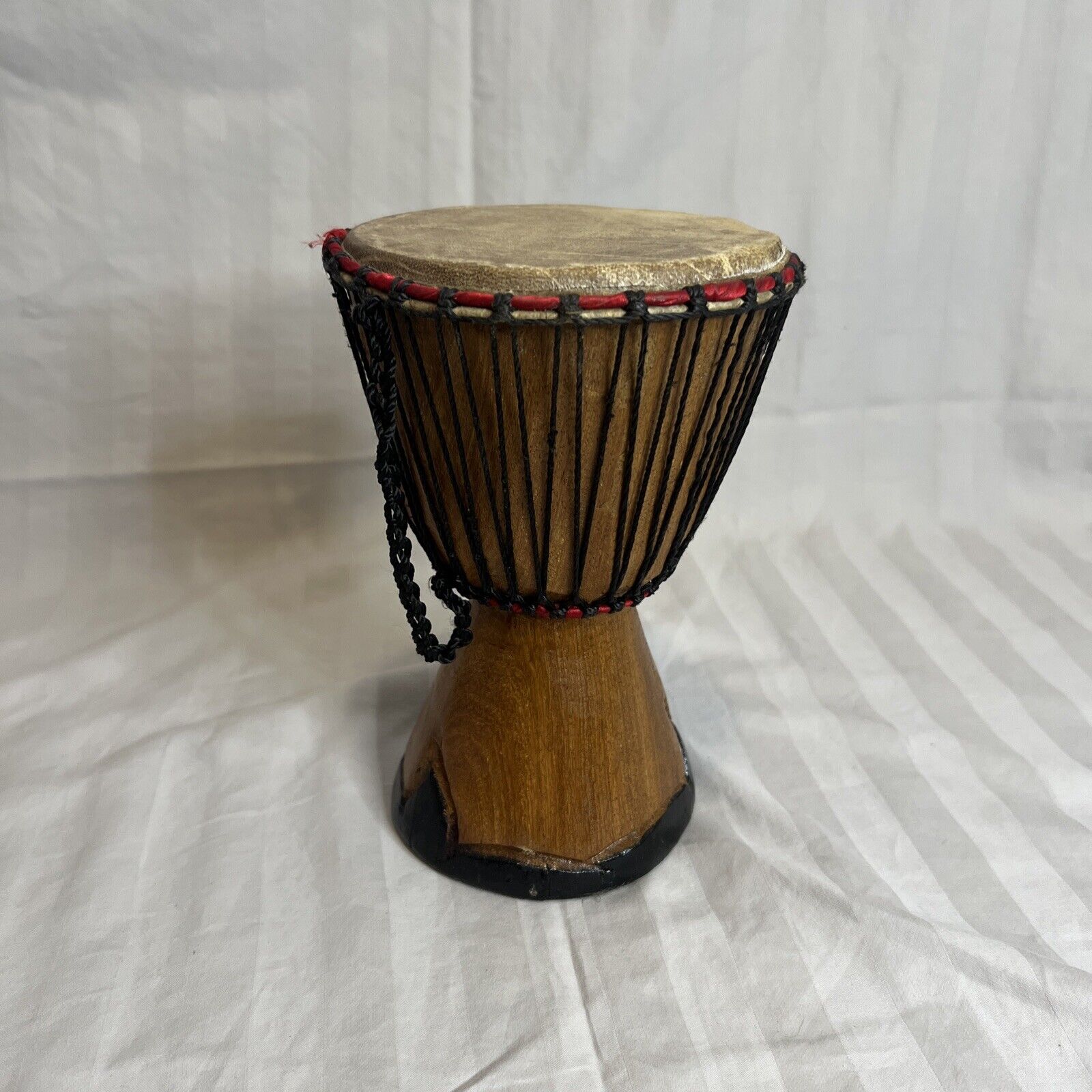 African Djembe Musical Bongo Beautiful Hand Carved Wooden Drum 7.5\