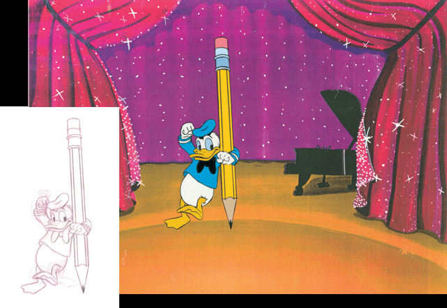 Donald Duck on Stage - Animation Cells