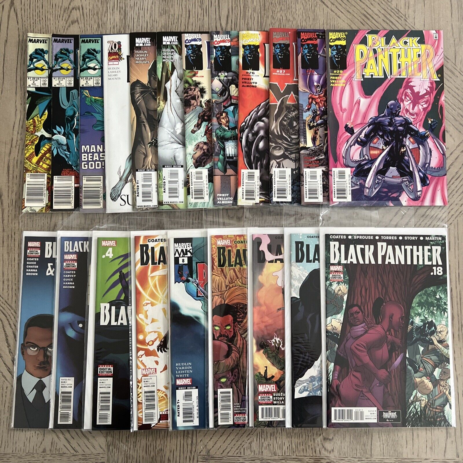 Mixed Lot Of 21 Black Panther Different Ages Marvel Comics