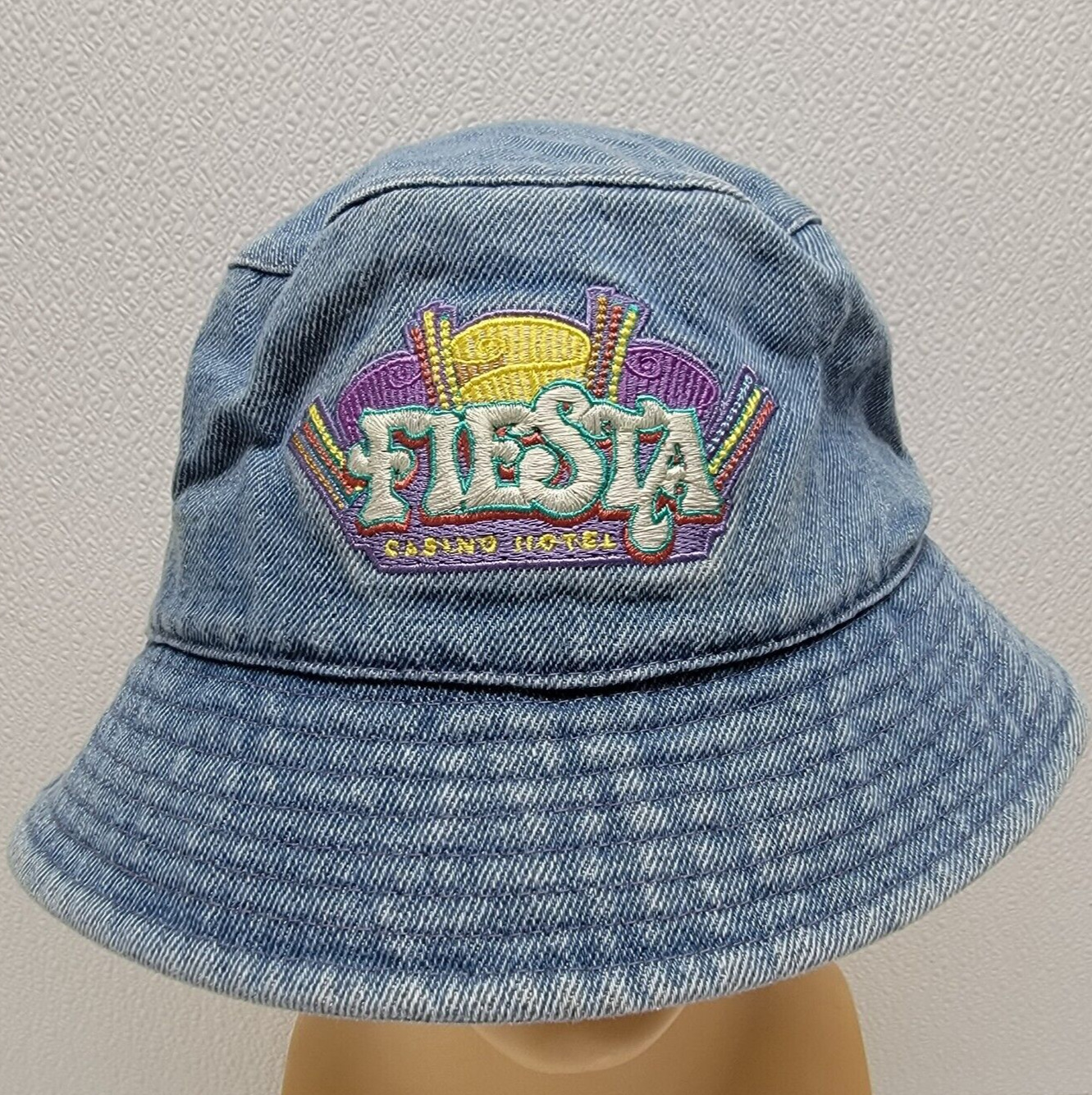 Vintage Fiesta Casino Hotel Denim Bucket Hat - Rare HTF