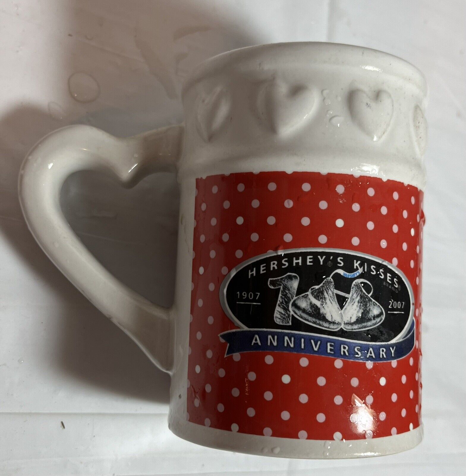 Hershey's Kisses 100th 2007 Anniversary Ceramic Coffee Mug Cup I Love You