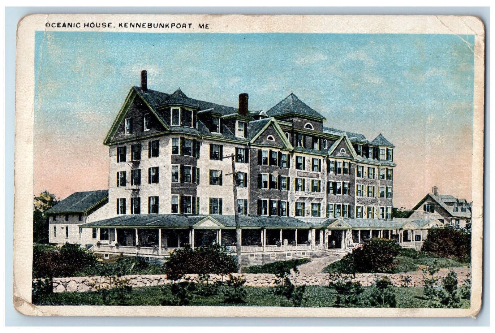 c1920's Oceanic House, Kennebunkport Maine ME Vintage Unposted Postcard