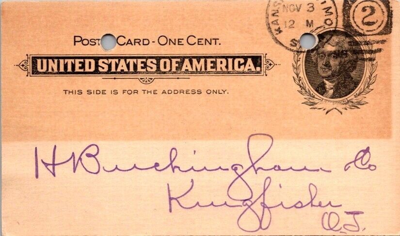 Postcard George Fowler Beef and Pork Packers  Kansas City Missouri MO 1898  5409